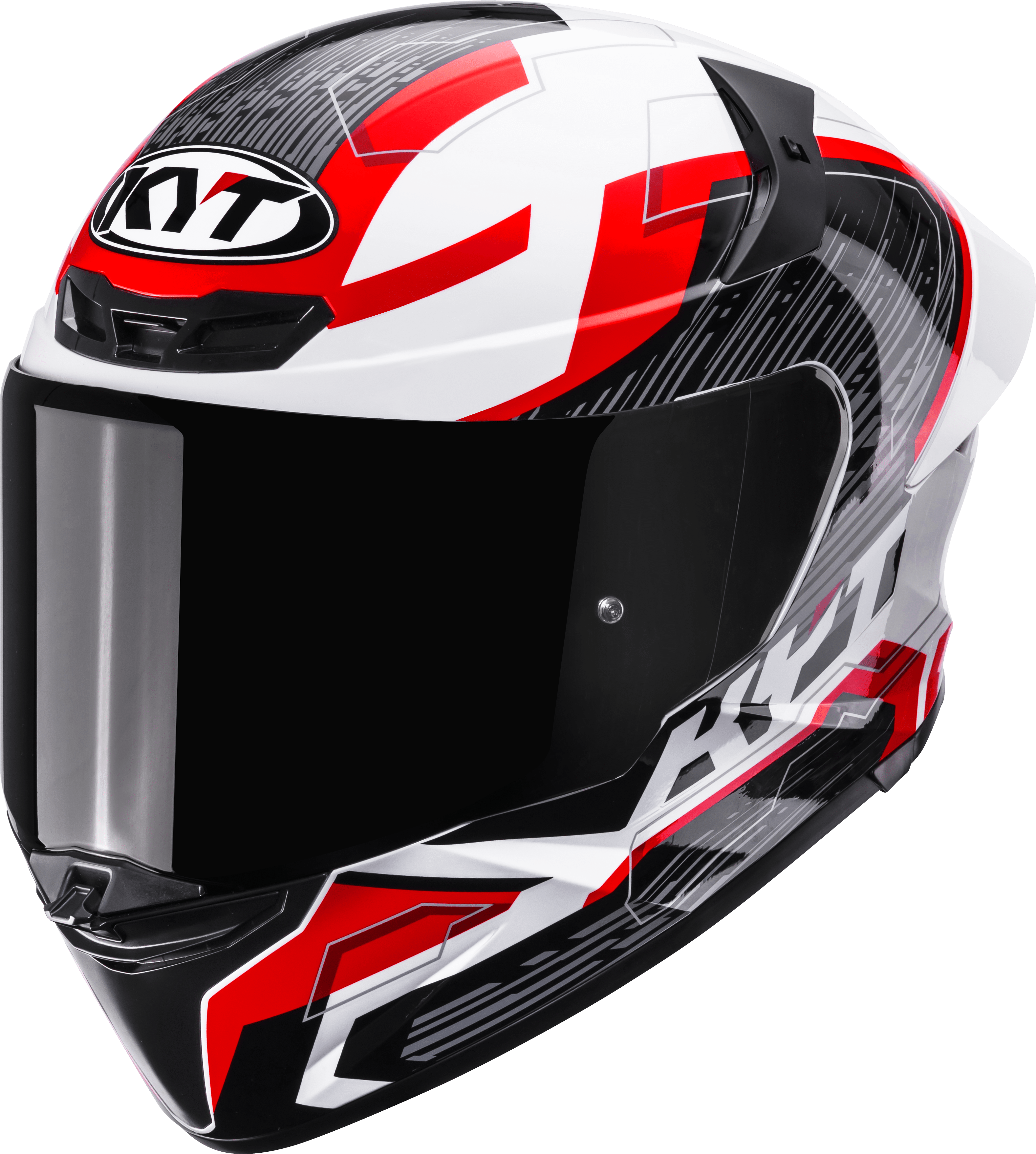 Casque KYT TT-Revo Speeding Blanc / Rouge Y6TR0051 