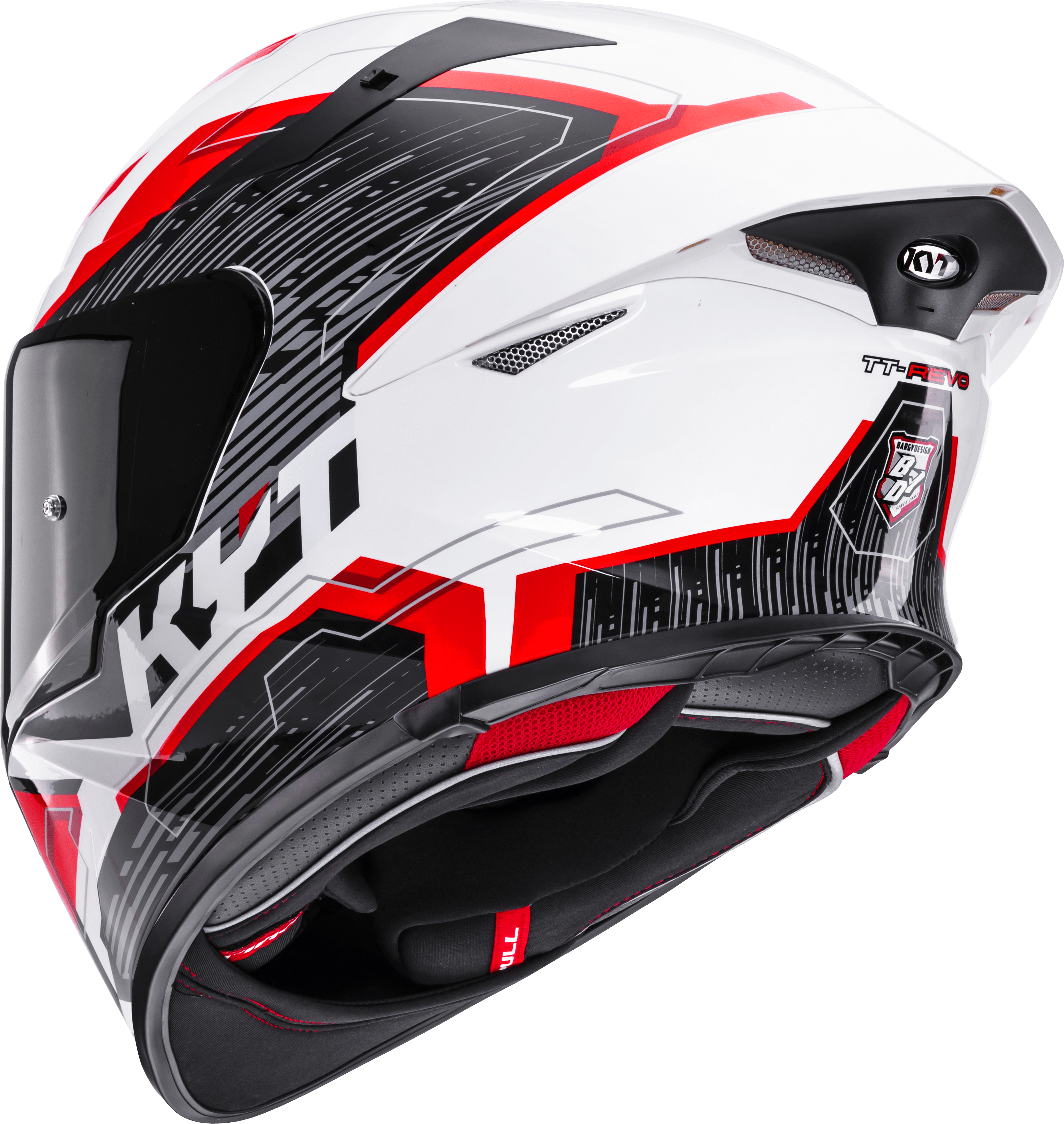 Casque KYT TT-Revo Speeding Blanc / Rouge Y6TR0051 