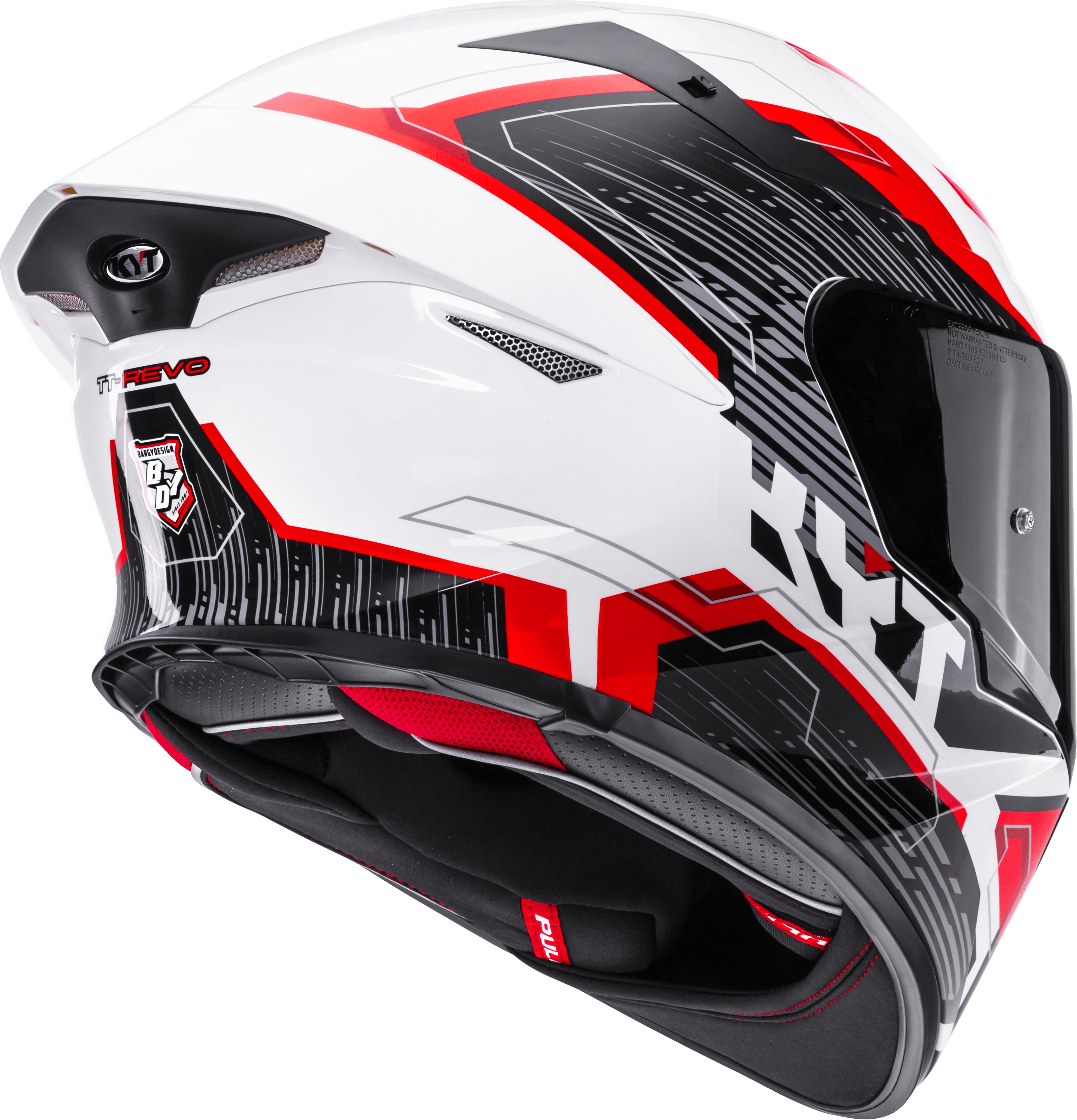 Casque KYT TT-Revo Speeding Blanc / Rouge Y6TR0051 