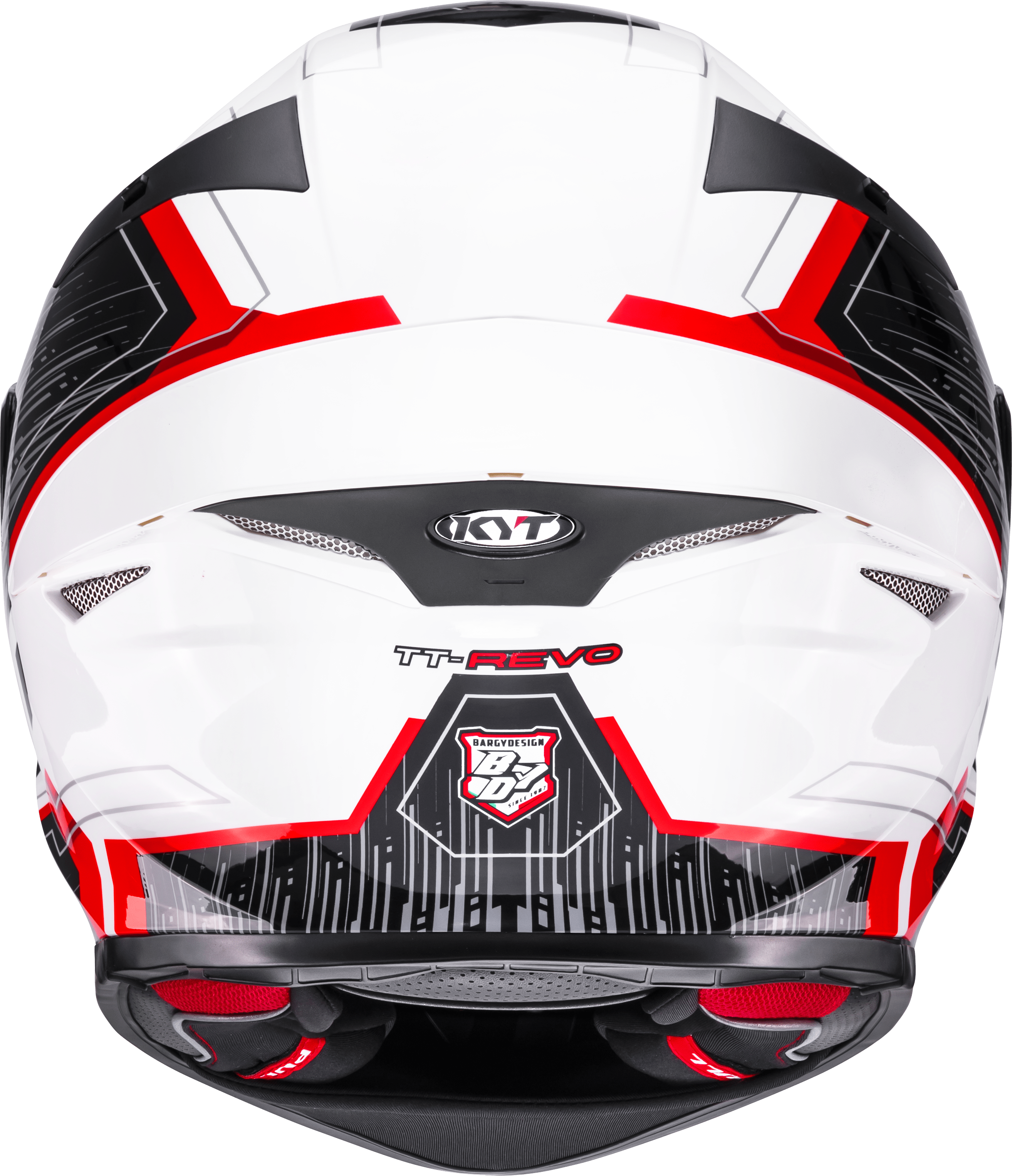 Casque KYT TT-Revo Speeding Blanc / Rouge Y6TR0051 