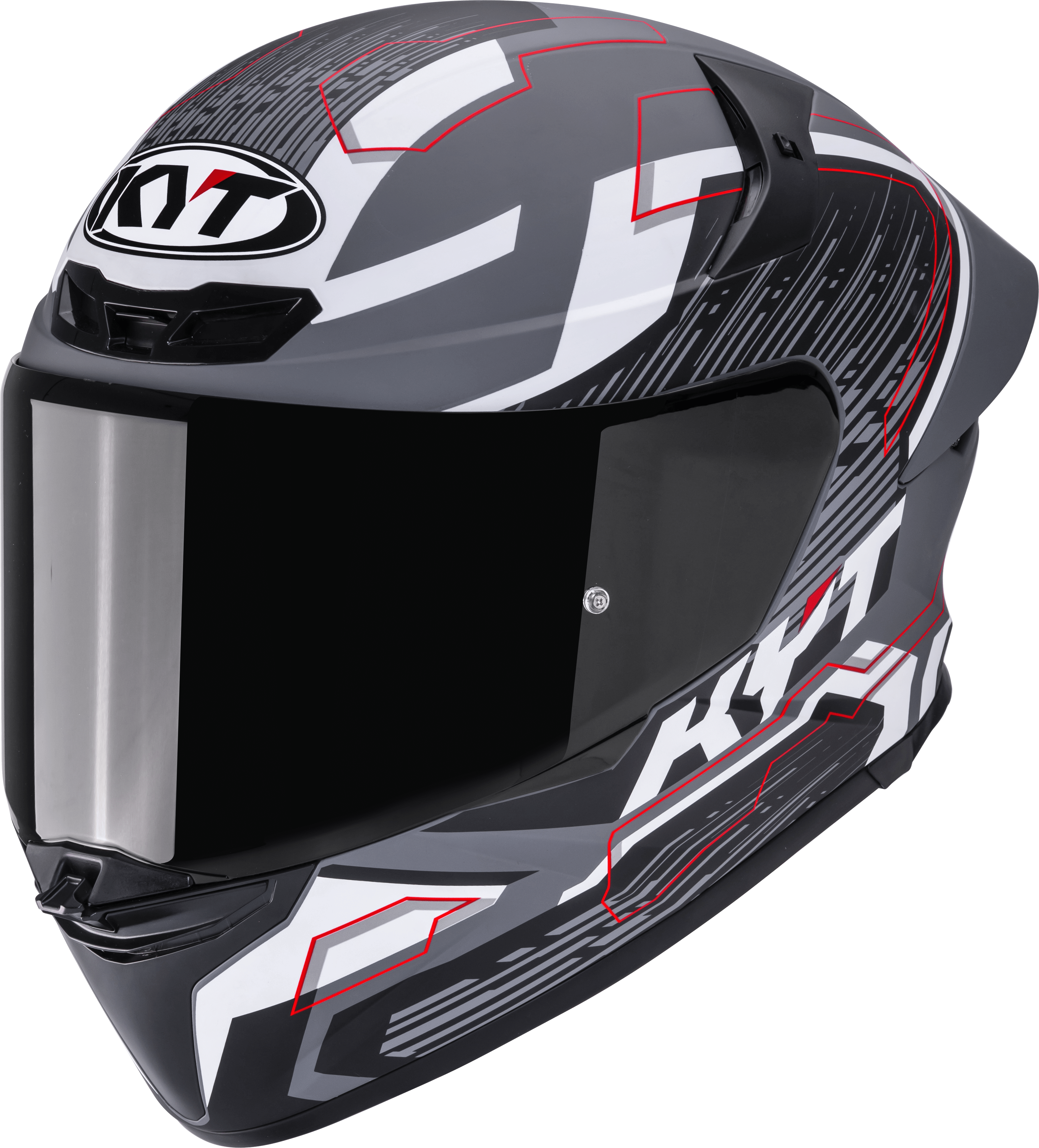 Casque KYT TT-Revo Speeding Mat Gris Y6TR0052 