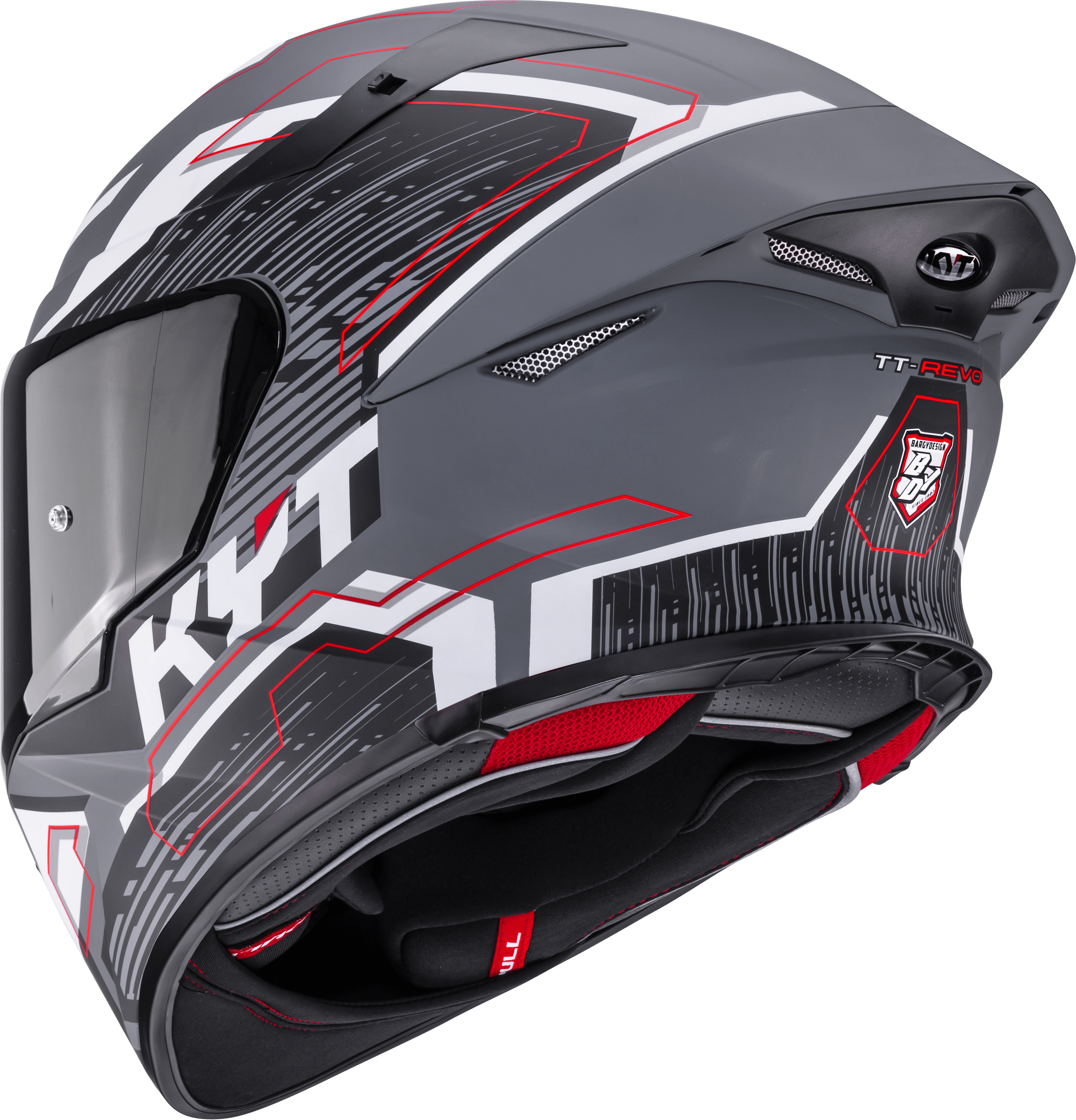Casque KYT TT-Revo Speeding Mat Gris Y6TR0052 