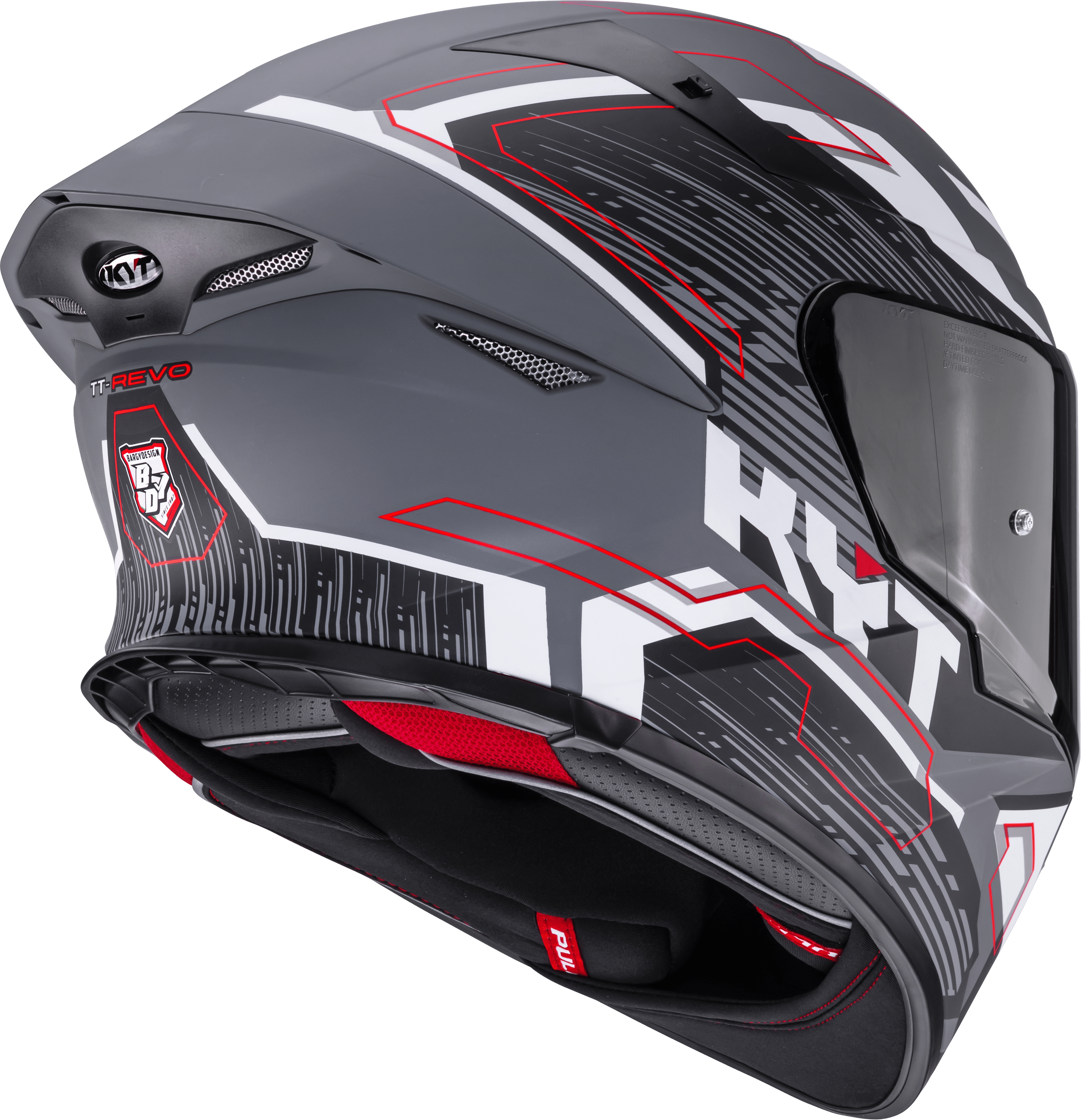 Casque KYT TT-Revo Speeding Mat Gris Y6TR0052 