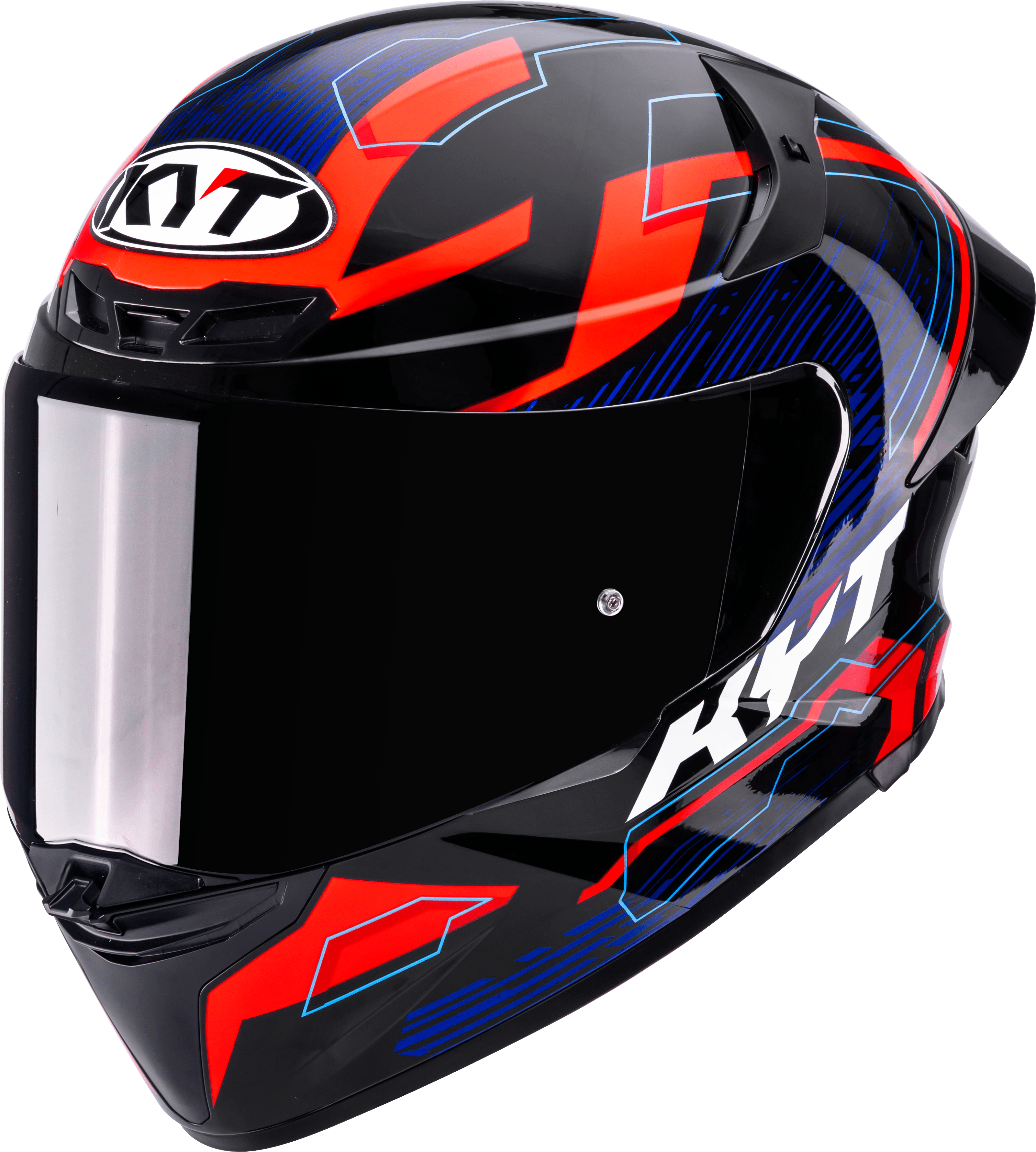 Casque KYT TT-Revo Speeding Noir / Rouge / Bleu Y6TR0053 