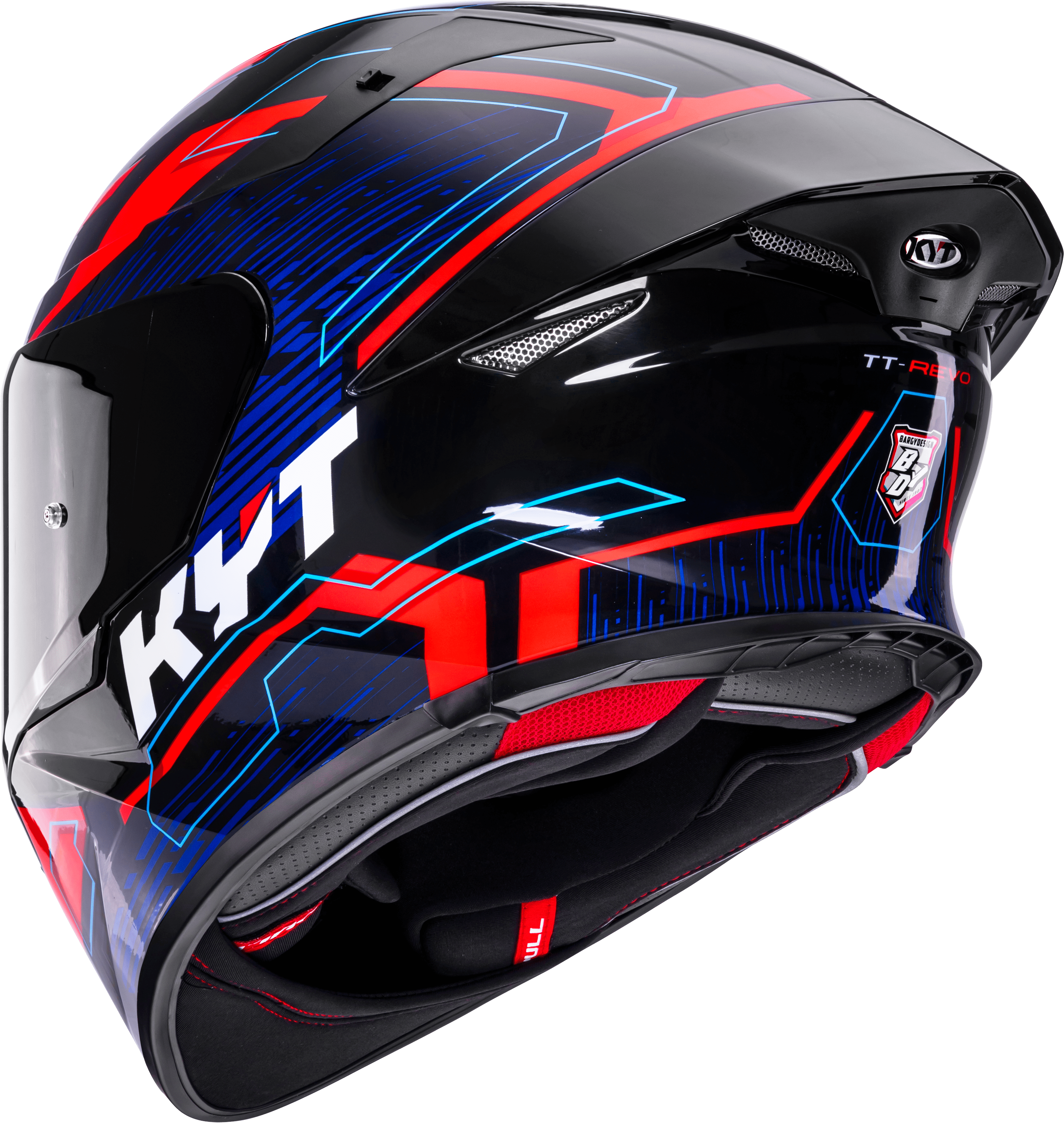 Casque KYT TT-Revo Speeding Noir / Rouge / Bleu Y6TR0053 