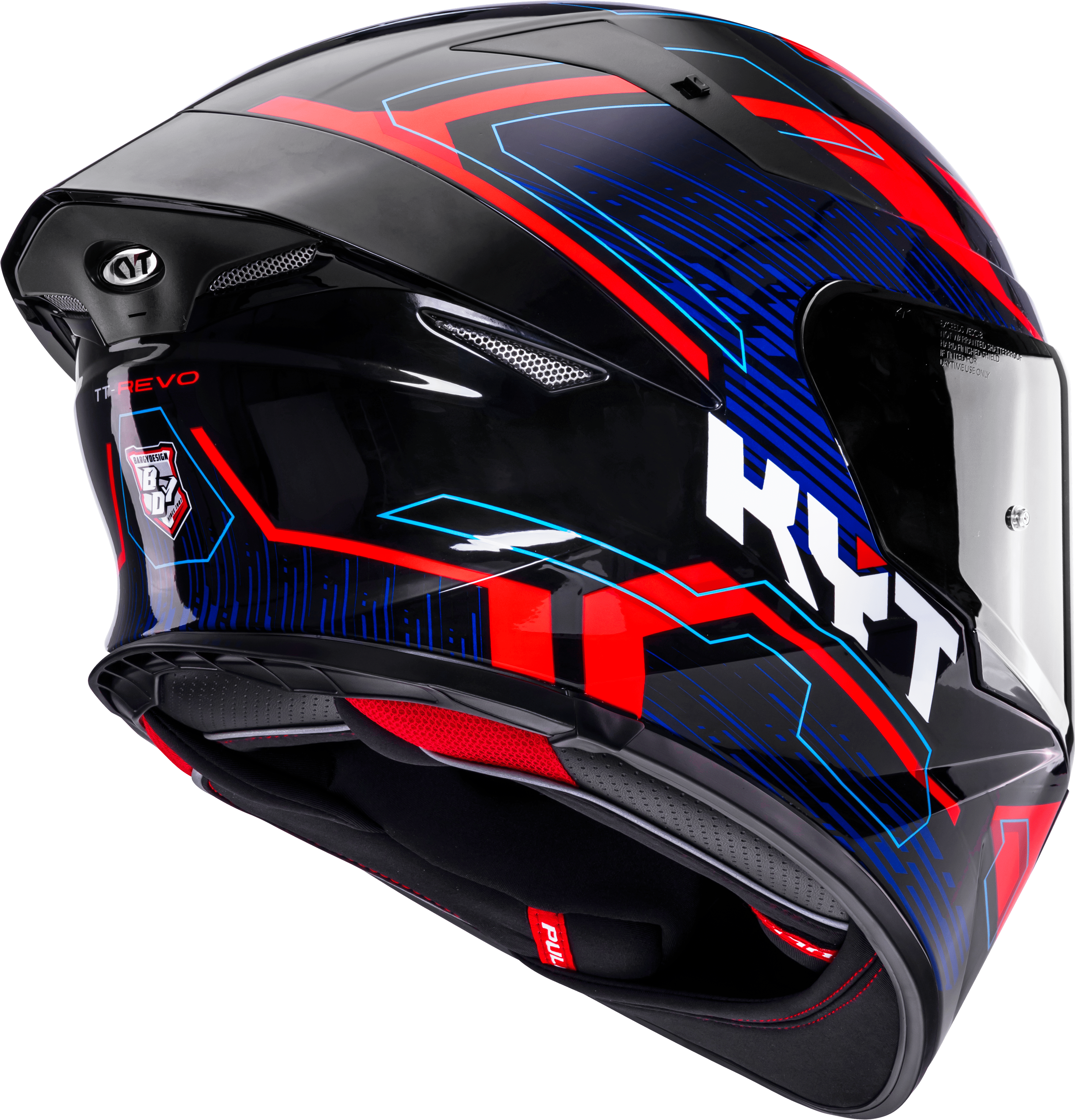 Casque KYT TT-Revo Speeding Noir / Rouge / Bleu Y6TR0053 
