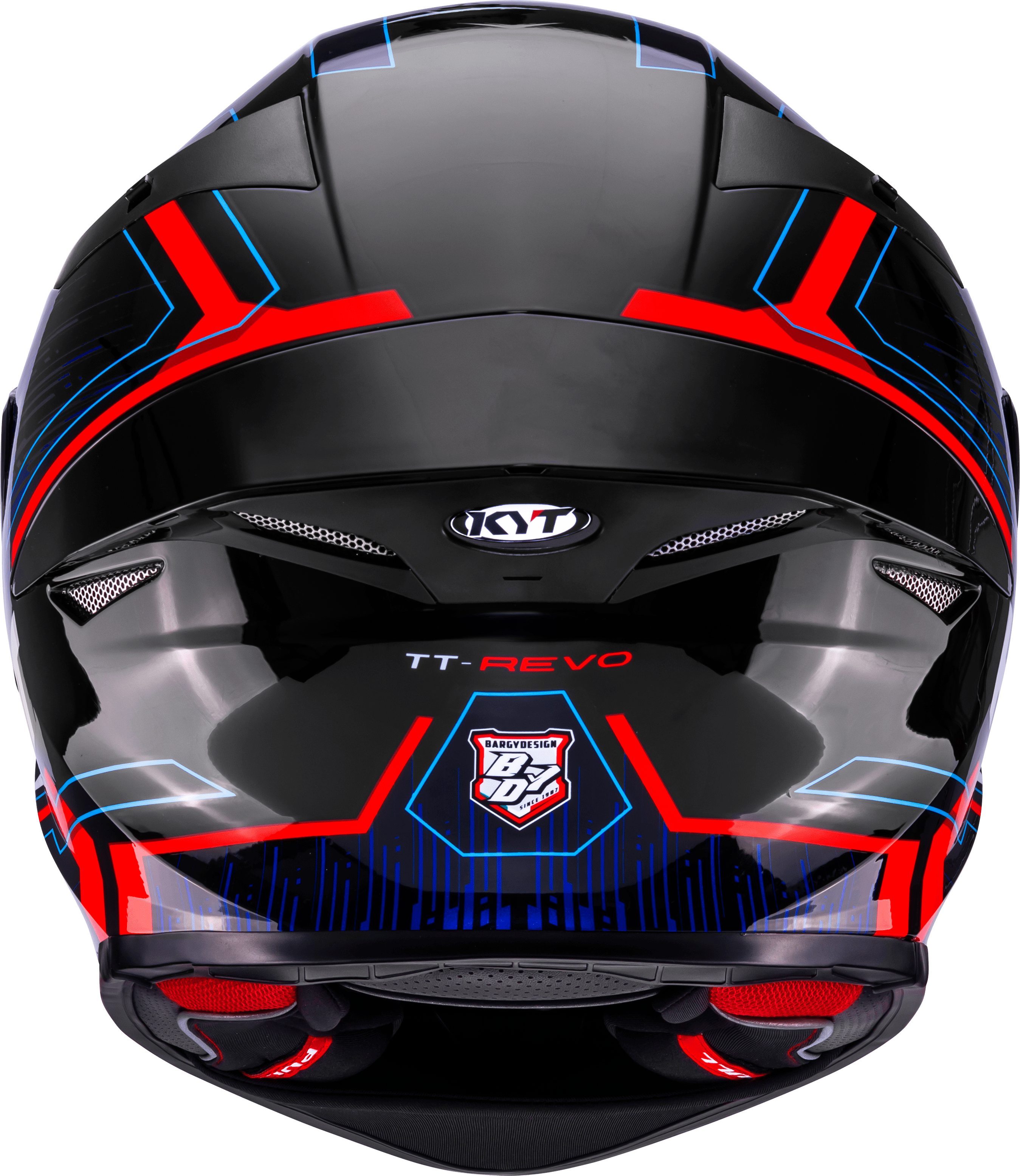 Casque KYT TT-Revo Speeding Noir / Rouge / Bleu Y6TR0053 