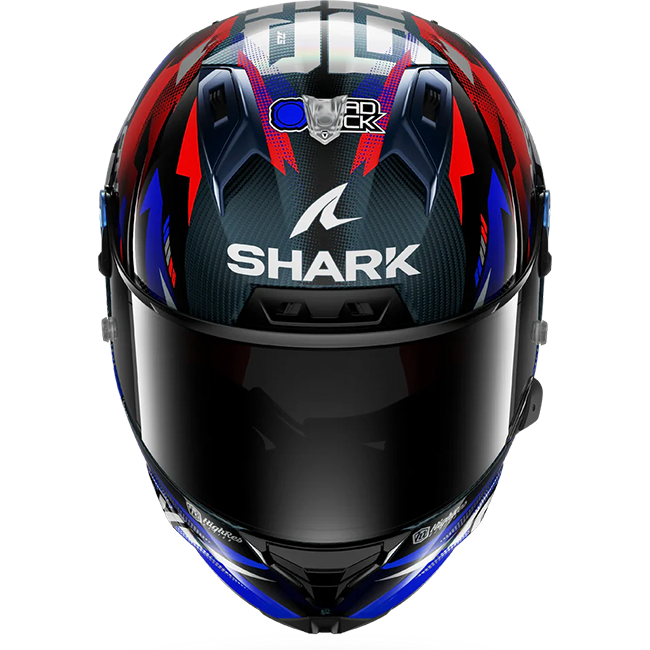 Casque Shark Aeron Helm Johann Zarco Réplica GP de France – Carbone Bleu Chrom 