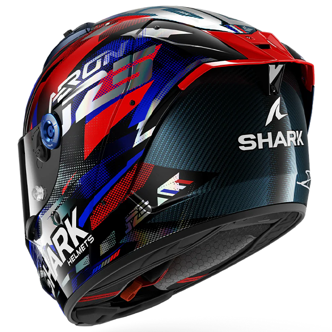 Casque Shark Aeron Helm Johann Zarco Réplica GP de France – Carbone Bleu Chrom 