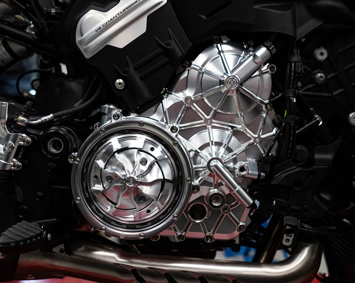 Boîtier de moteur en aluminium droit avec vis en titane Motocorse Ducati Panigale V4/S/R (18-24) 