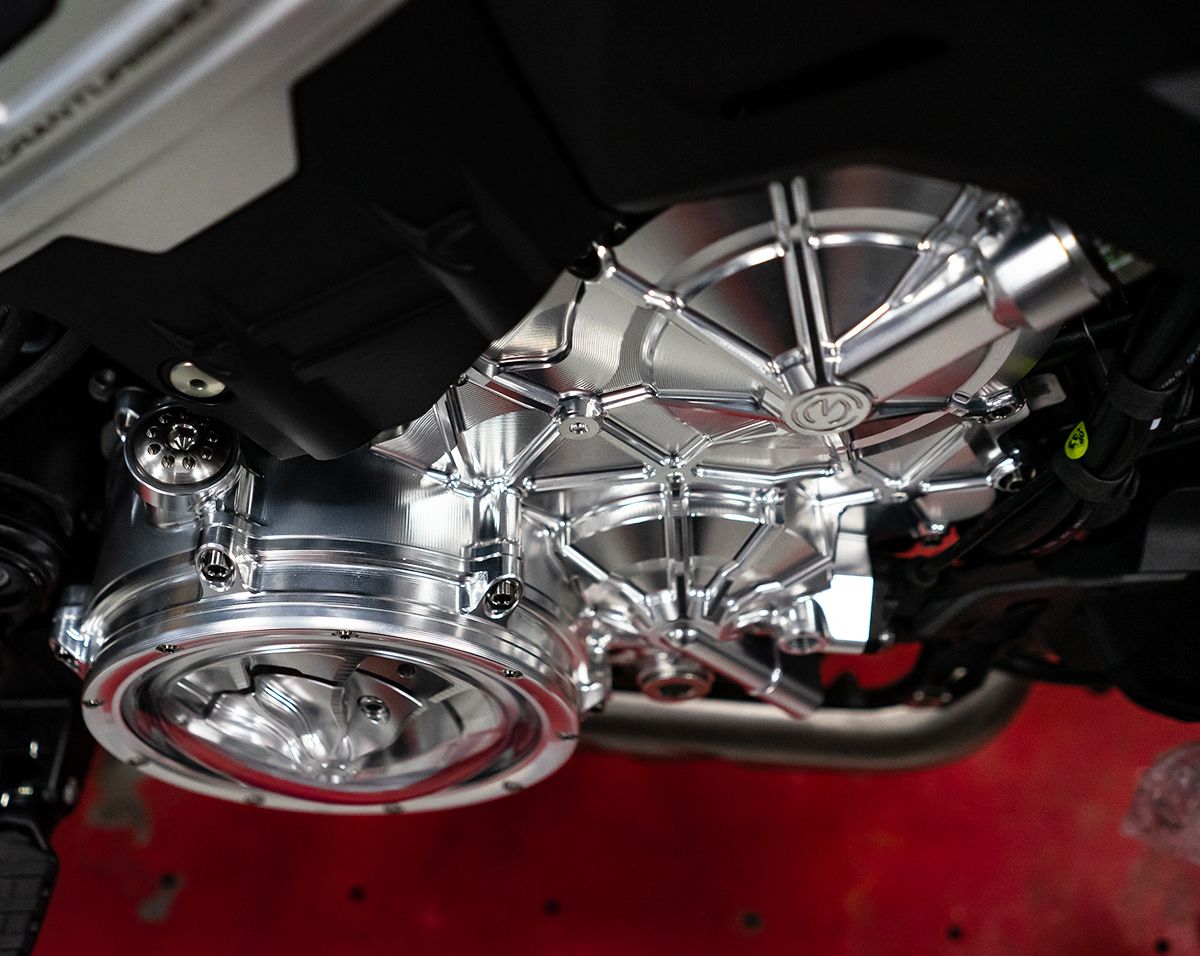 Boîtier moteur en aluminium droit avec vis en titane Motocorse Ducati Panigale V4/S (2025) 