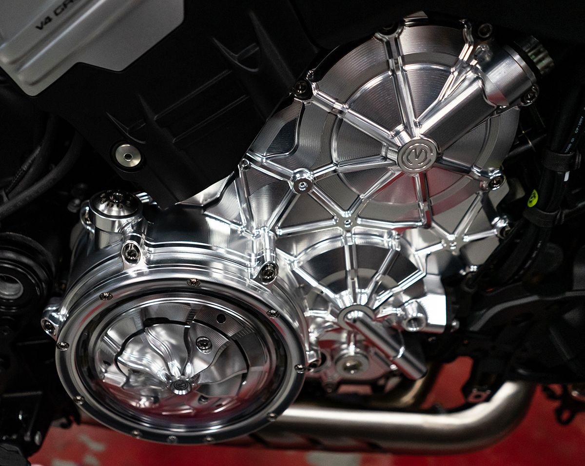 Boîtier moteur en aluminium droit avec vis en titane Motocorse Ducati Panigale V4/S (2025) 