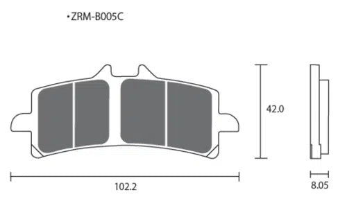 ZCOO B005 EXC Freins de course d'endurance pour Honda CBR 1000 RR SC77 SP1/2 (17-19) | B005EXC 