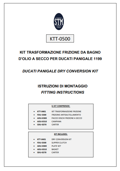 STM EVO GP Embrayage à sec Ducati Panigale 1199/1299 KTT-0500 