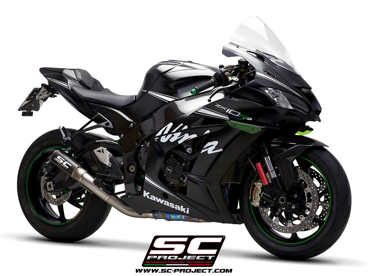 SC-Project Slip-On CR-T + tuyau de remplacement KAT pour Kawasaki ZX-10 R/RR (16-20) K22A-DET36 