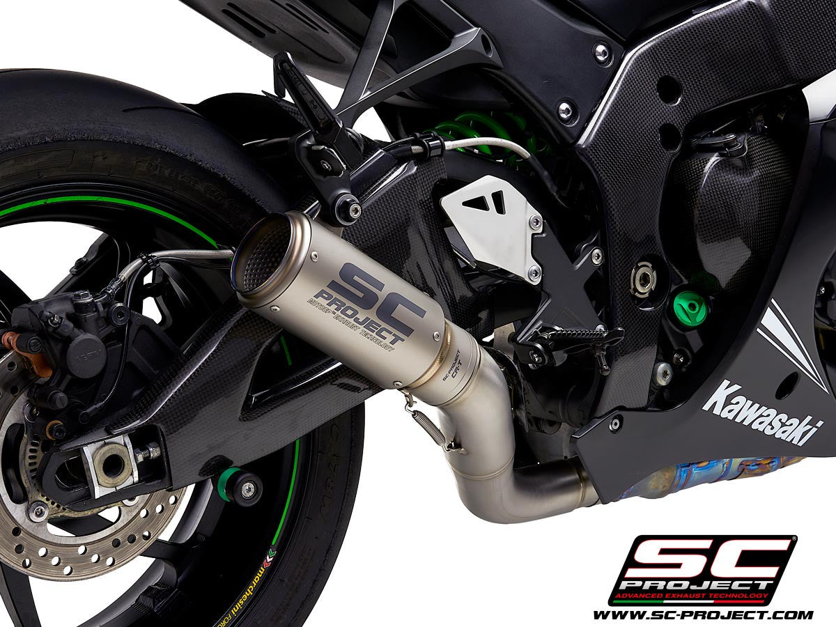 SC-Project Slip-On CR-T + tuyau de remplacement KAT pour Kawasaki ZX-10 R/RR (16-20) K22A-DET36 