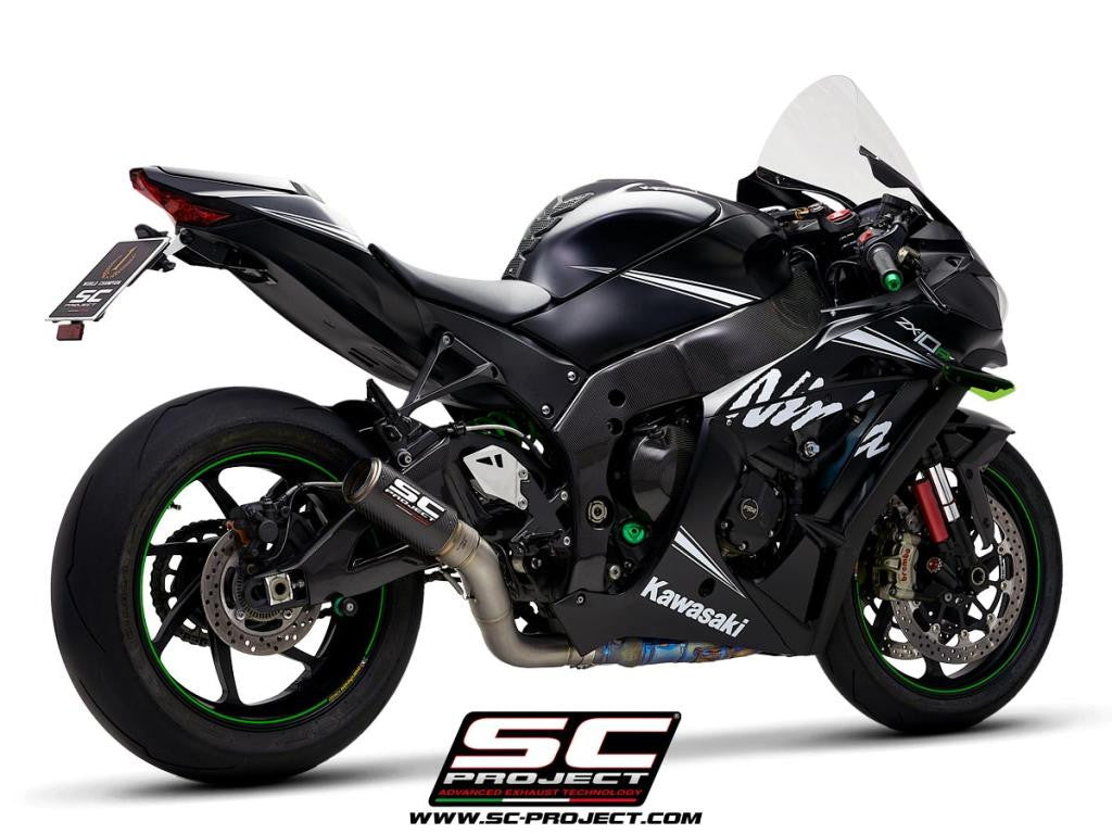 SC-Project Slip-On CR-T + tuyau de remplacement KAT pour Kawasaki ZX-10 R/RR (16-20) K22A-DET36 