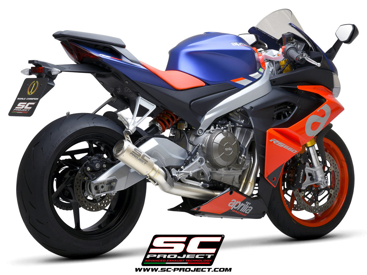 SC-Project Système complet en acier inoxydable 2-1 CR-T Aprilia RS 660 (20-25) 