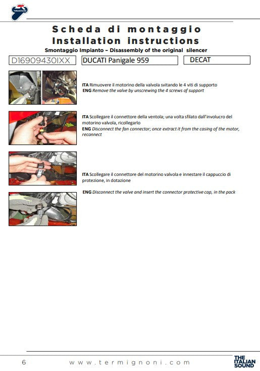 Termignoni Kat-pièce de rechange Ducati Panigale 959 (16-19) D16909430IXX 