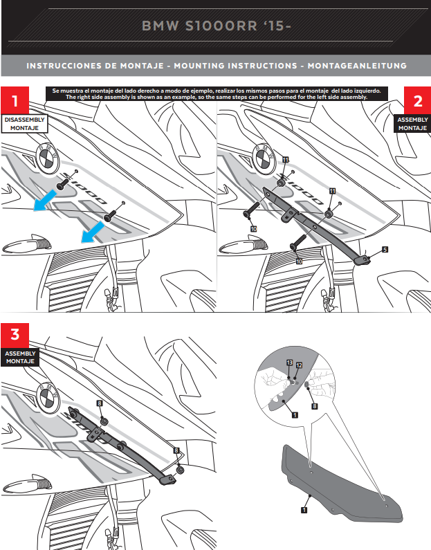 Spoiler de Winglets Puig Downforce BMW S1000RR K46 (15-18) 9767 