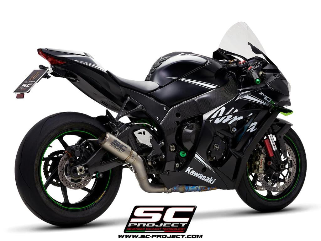 SC-Project Slip-On CR-T + tuyau de remplacement KAT pour Kawasaki ZX-10 R/RR (16-20) K22A-DET36 