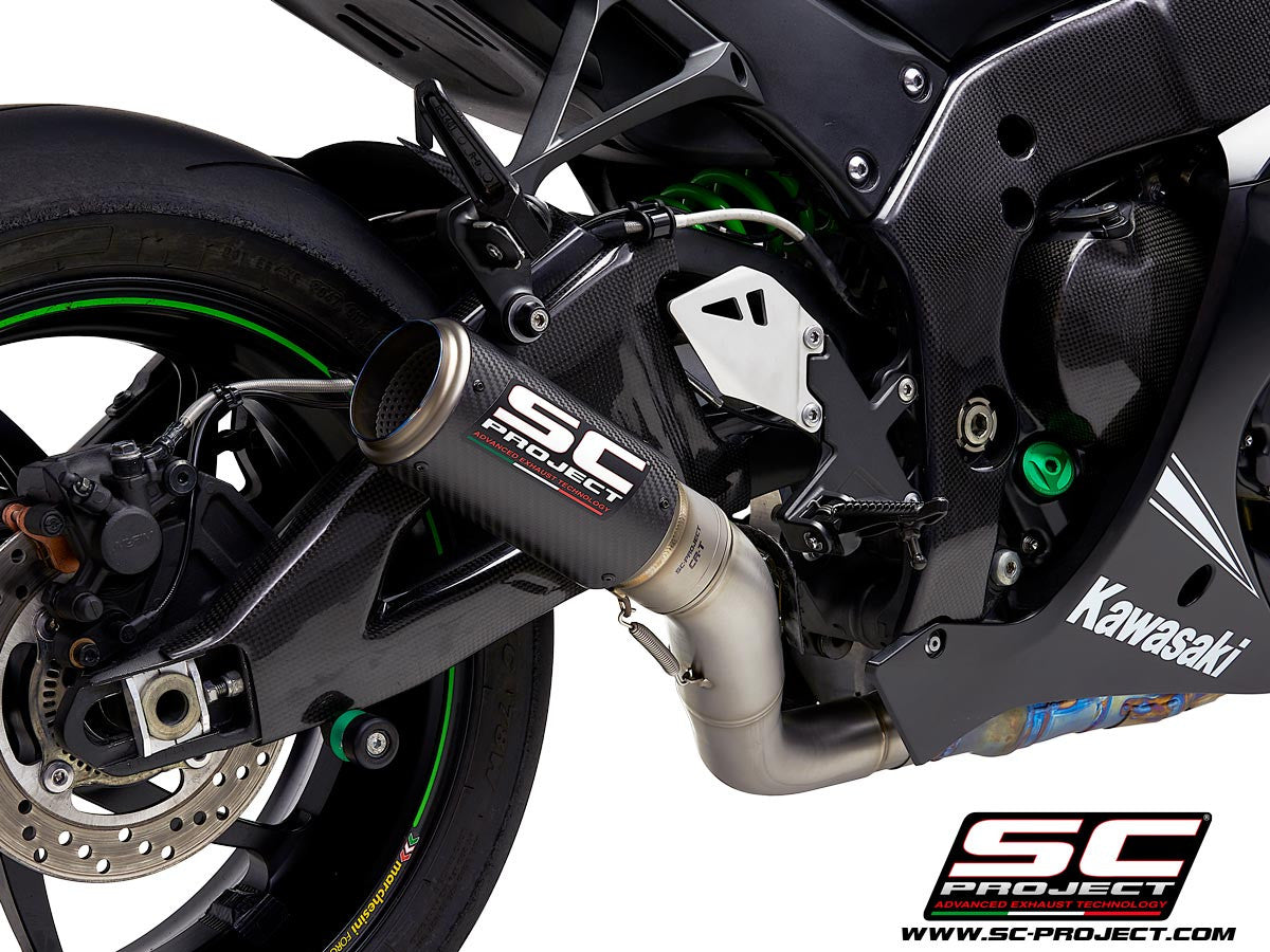 SC-Project Slip-On CR-T + tuyau de remplacement KAT pour Kawasaki ZX-10 R/RR (16-20) K22A-DET36 
