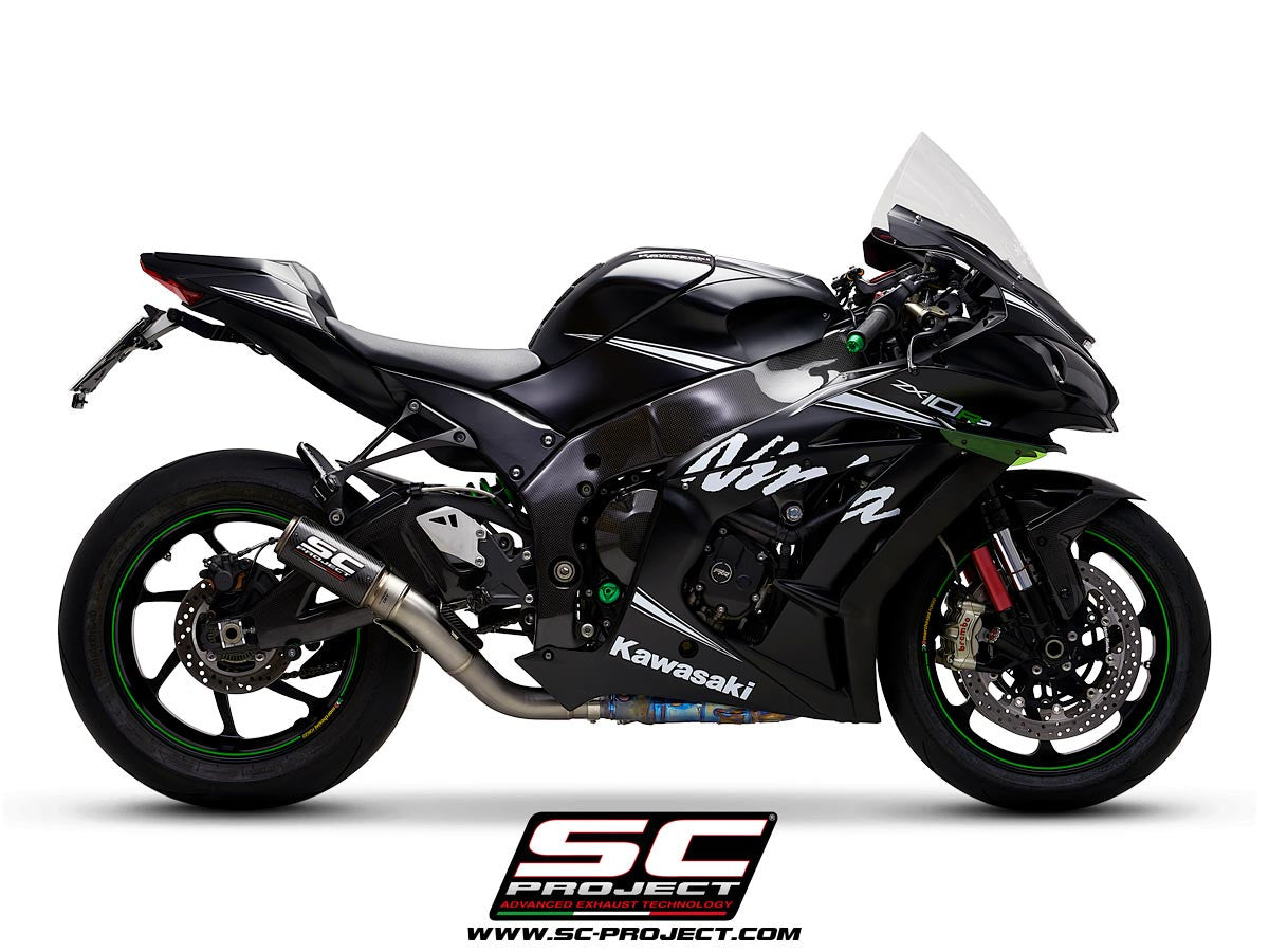 SC-Project Slip-On CR-T + tuyau de remplacement KAT pour Kawasaki ZX-10 R/RR (16-20) K22A-DET36 