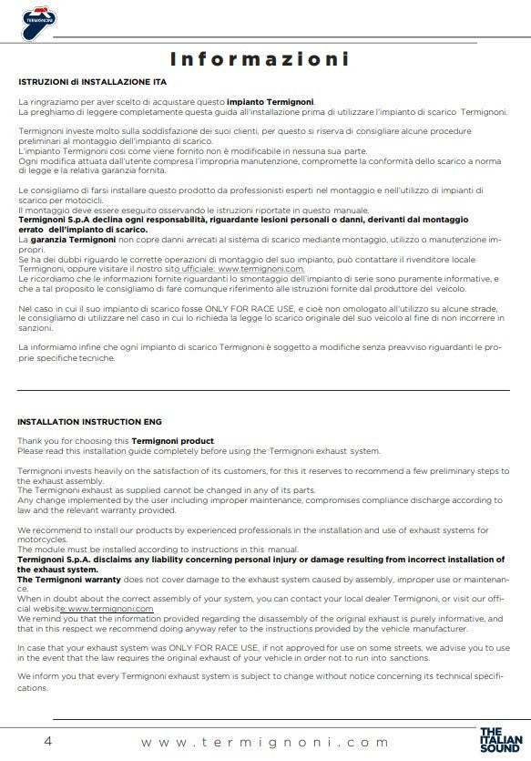 Silencieux Termignoni Slip-On Force Carbon pour Ducati Panigale 959 (16-19) D16908040ICC 