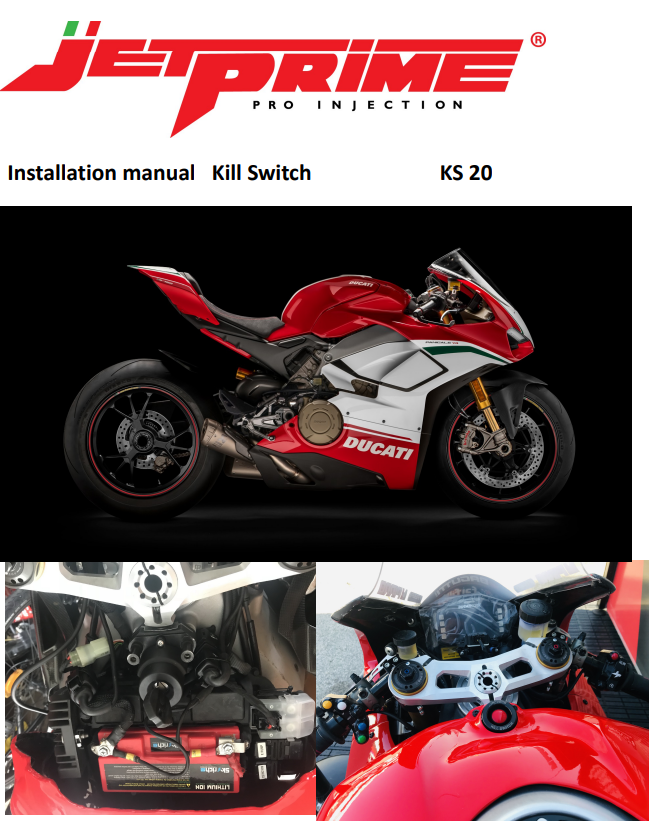 Bouton d'arrêt d'urgence JetPrime Ducati Panigale V4/S/R (18-20) JP KS 020 