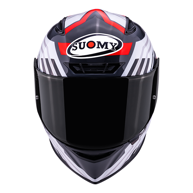Casque Suomy Track-1 Framework Blanc/Rouge K6T10022 