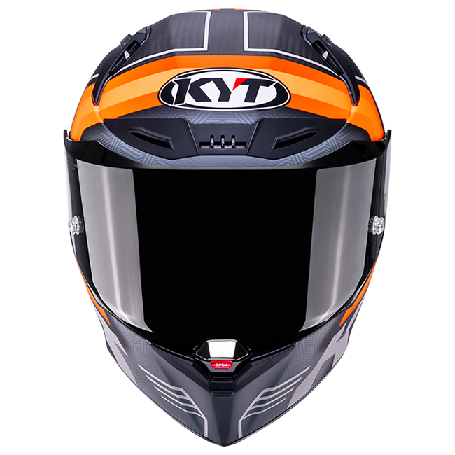 KYT R1R Casque de Racing Carbone Accélérateur Mat Orange Y6R10001 