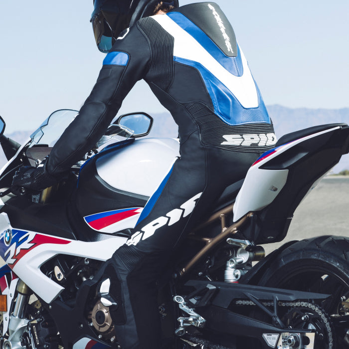 Spidi Laser Pro combinaison une pièce Combinaison en cuir – Combinaison de course perforée | Homme | Noir/Bleu | Y154022 