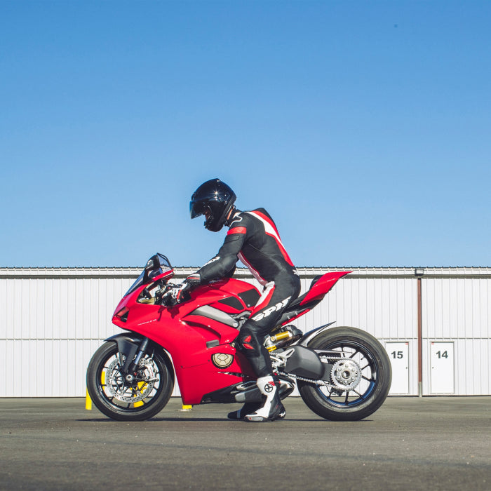 Spidi Laser Pro combinaison une pièce Combinaison en cuir – Combinaison de course perforée | Homme | Rouge | Y154014 