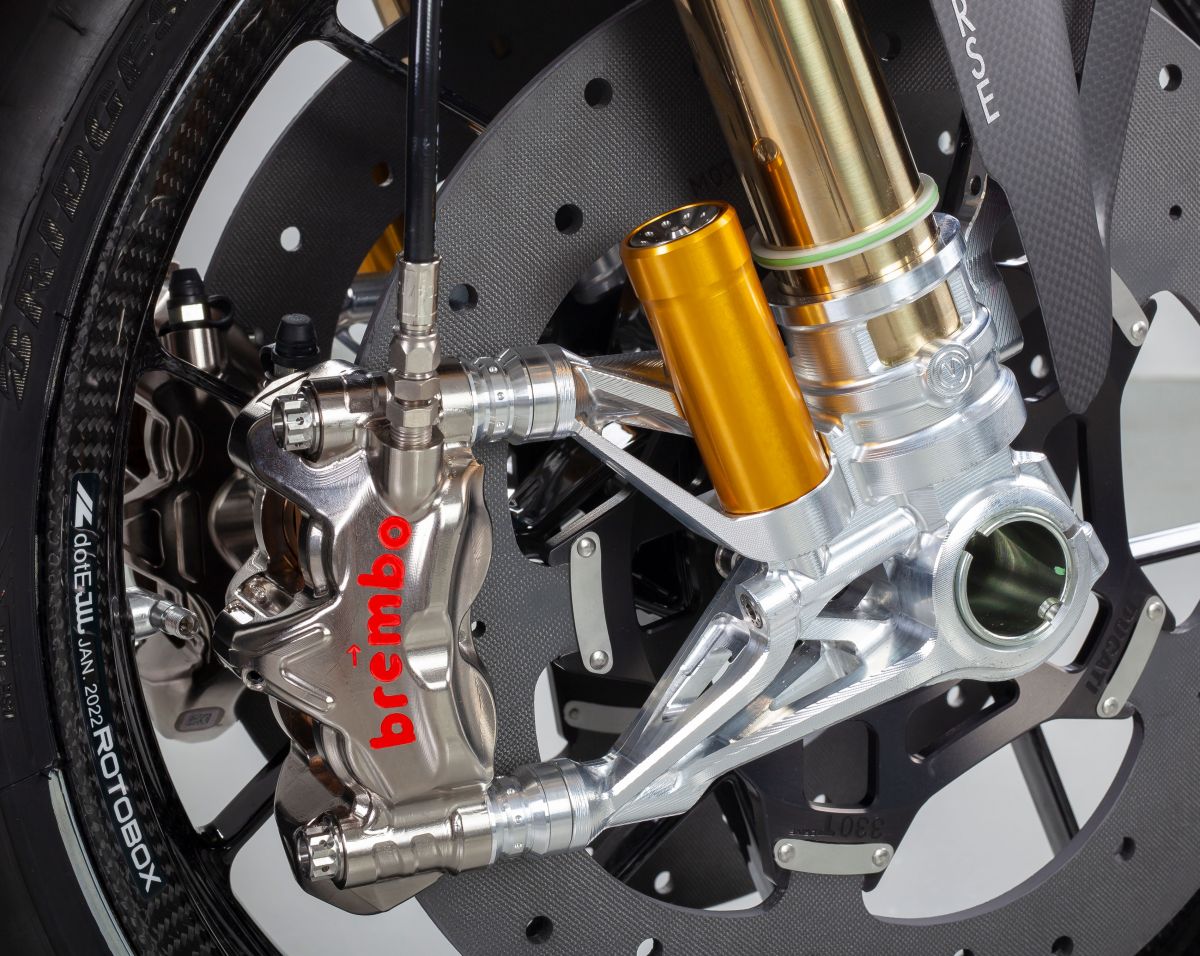 Set de pieds de fourche CNC 108 mm « GP Style » Motocorse Ducati Panigale V4/S/R (18-24) 