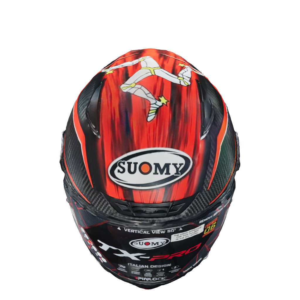 Casque Suomy TX-Pro Carbon Johnson Replica Rouge Mat K6TX0010 