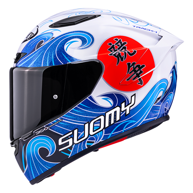 Casque Suomy Track-1 Waves Blanc K6T10025 