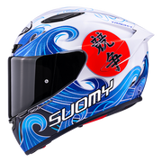 Casque Suomy Track-1 Waves Blanc K6T10025 