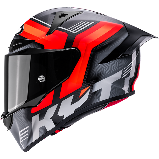 Casque de course KYT R1R en carbone Accelerator Rouge Y6R10003 