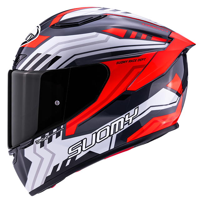 Casque Suomy Track-1 Framework Blanc/Rouge K6T10022 