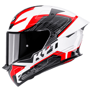 Casque KYT TT-Revo Speeding Blanc / Rouge Y6TR0051 