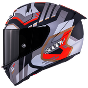 Casque Suomy SR-GP Evo Infrared Mat Gris/Rouge/Noir K6S20025 
