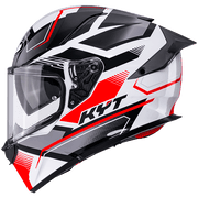 Casque KYT R2R Parsec Blanc/Rouge Y6R20022 