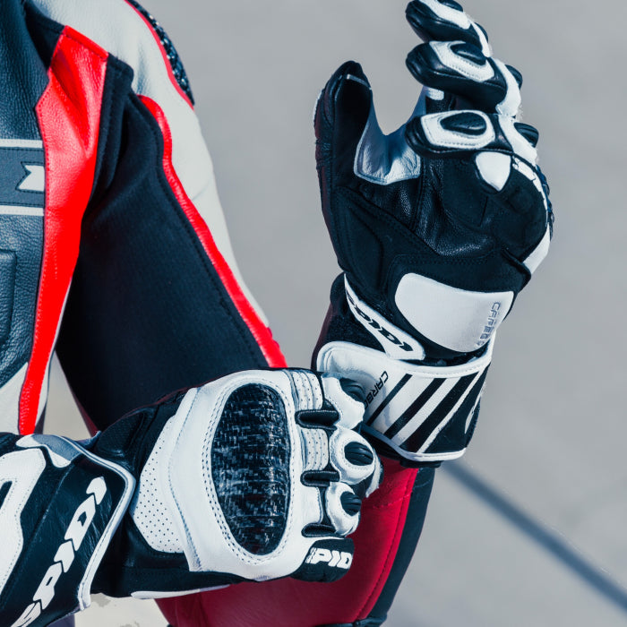 Gants de moto en cuir Spidi Carbo 7 Racing | Homme | Rouge | A210014 