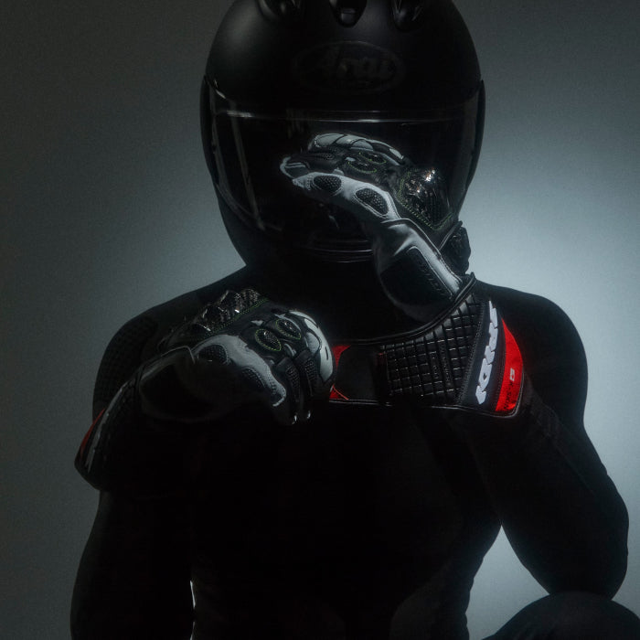 Gants de moto en cuir Spidi Carbo Kangaroo Racing | Homme | Noir-Rouge | A216021 