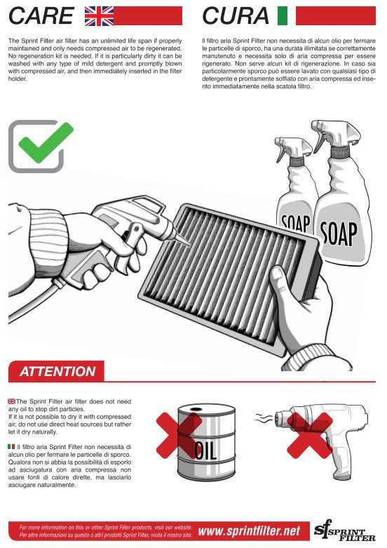 Filtre à air Sprint R127S-WP-SBK pour Ducati Panigale 1199/S/R (12-17) 