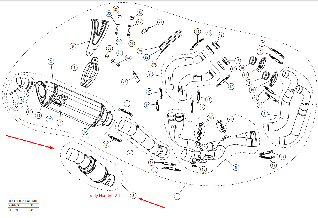 Akrapovic Tuyau intermédiaire (acier inoxydable) Aprilia RSV4/RR/1100 Factory (21-26) L-A10E11/TD 