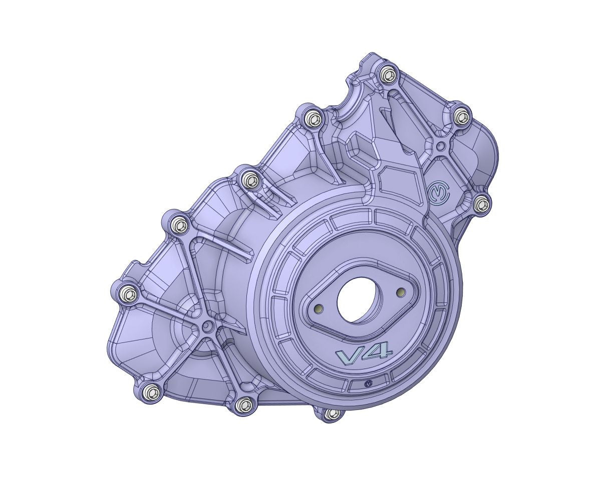 Boîtier de moteur en aluminium gauche avec vis en titane Motocorse Ducati Panigale V4/S/R (18-24) 