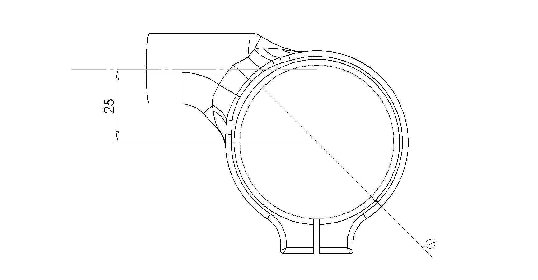 Offset de guidon 25 Spider Racing Ducati Panigale V4/S (2025) 50.25.53 