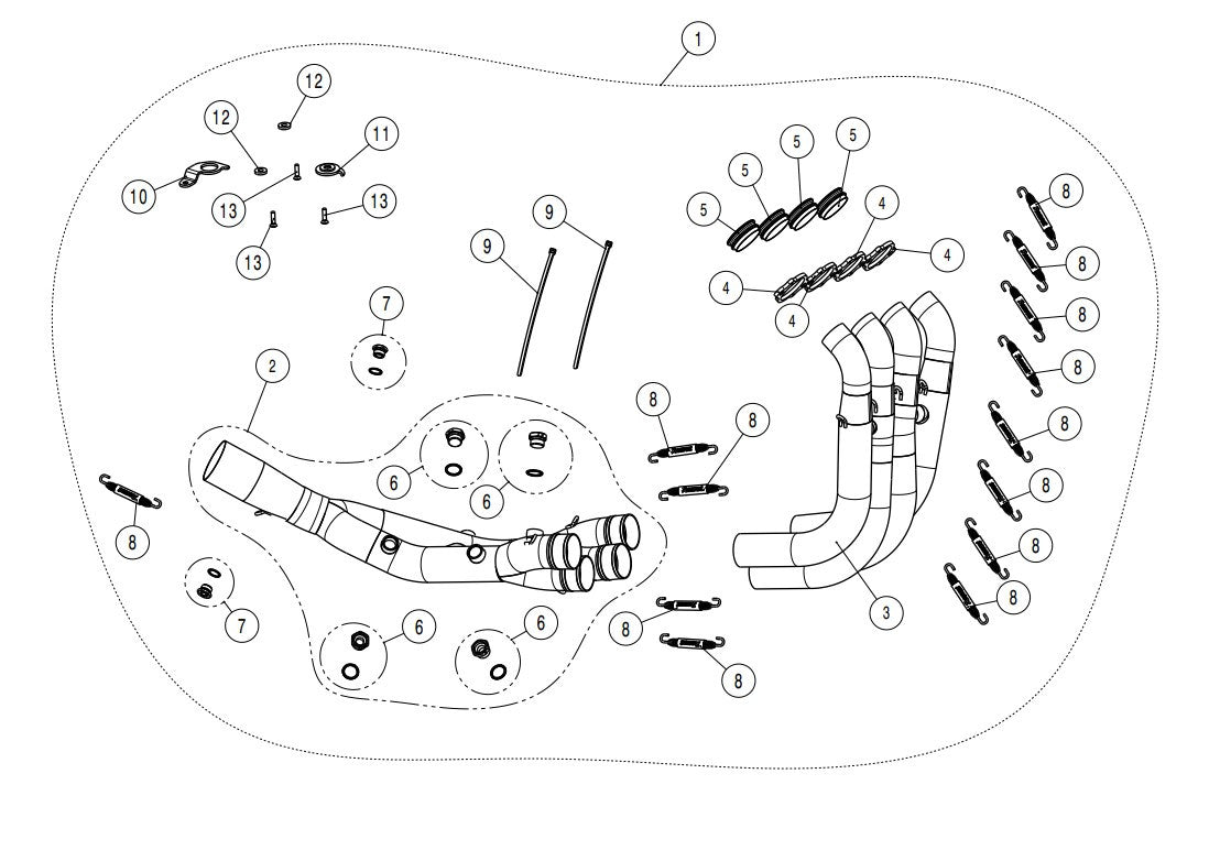 Collecteur Akrapovic (acier inoxydable) BMW S1000RR K67 (19-25) E-B10R7 