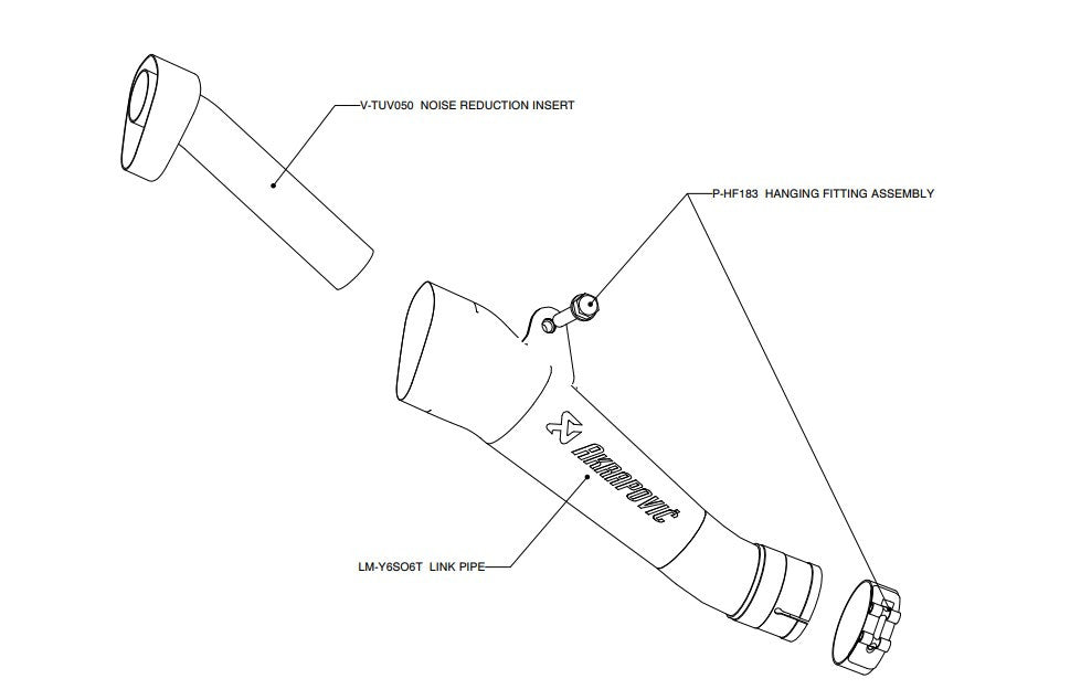Ligne Akrapovic Slip-On (Titane) Yamaha YZF-R6 (08-26) SM-Y6SO6T 